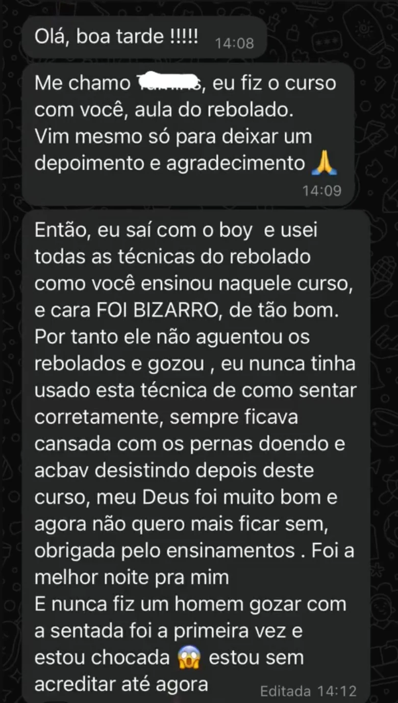 Aluna fez o homem gozar na sentada pela primeira vez